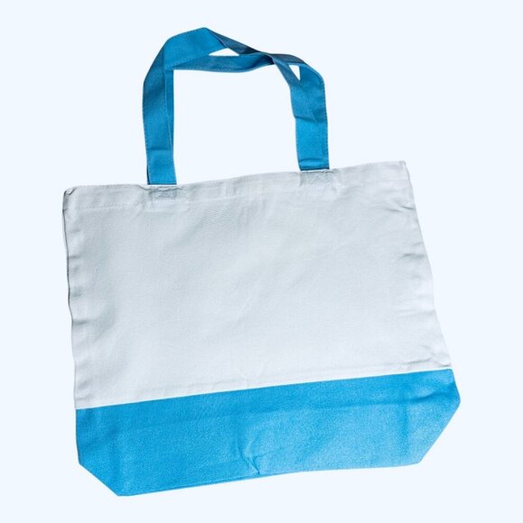 Large Canvas Tote Bag with Cute Girl Art | Hand Pressed | New | 17” x 14” - Picture 4 of 4